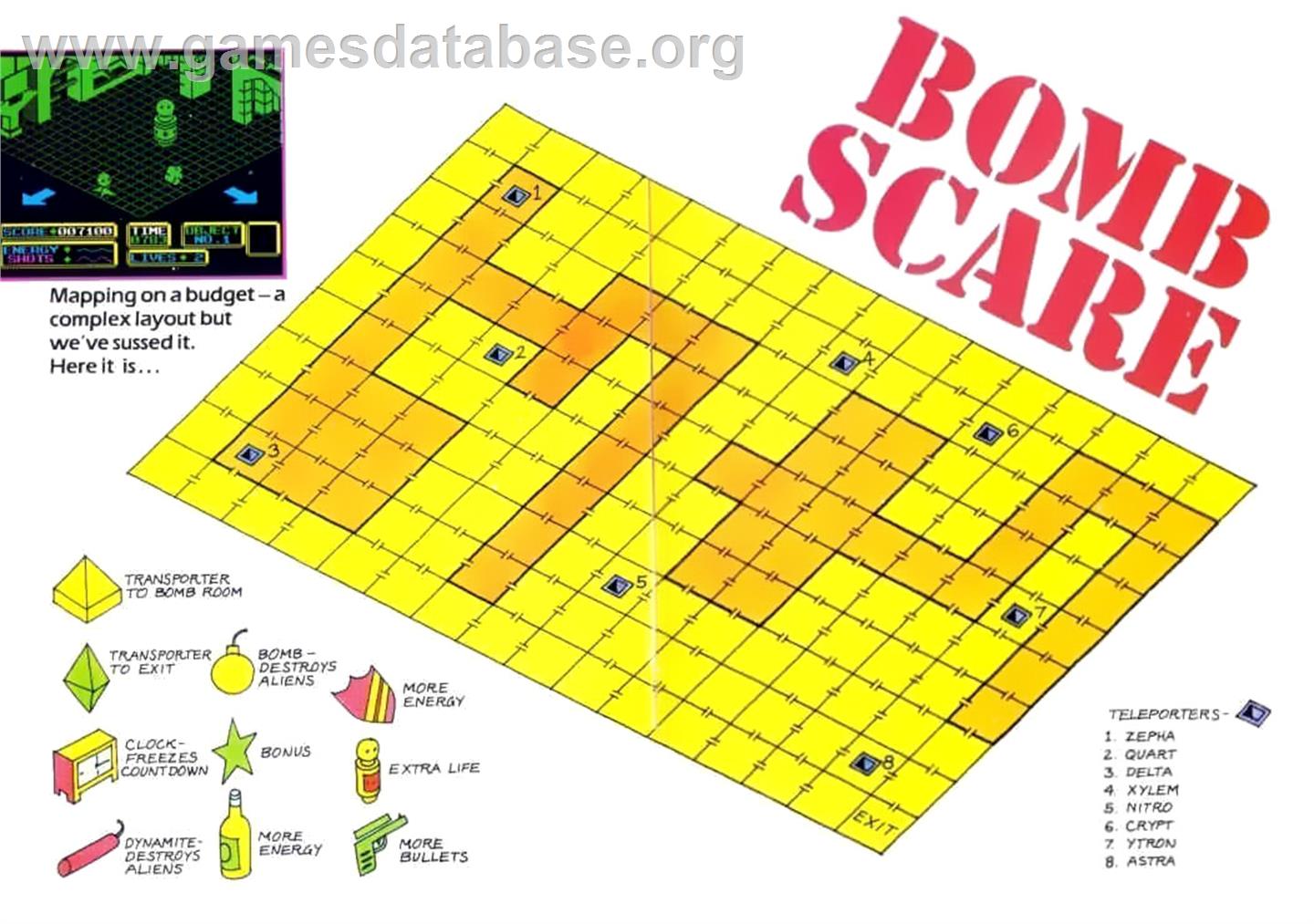 Bomb Scare - Commodore VIC-20 - Artwork - Map