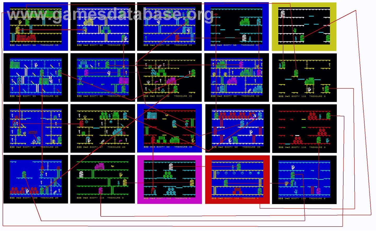 Booty - Sinclair ZX Spectrum - Artwork - Map