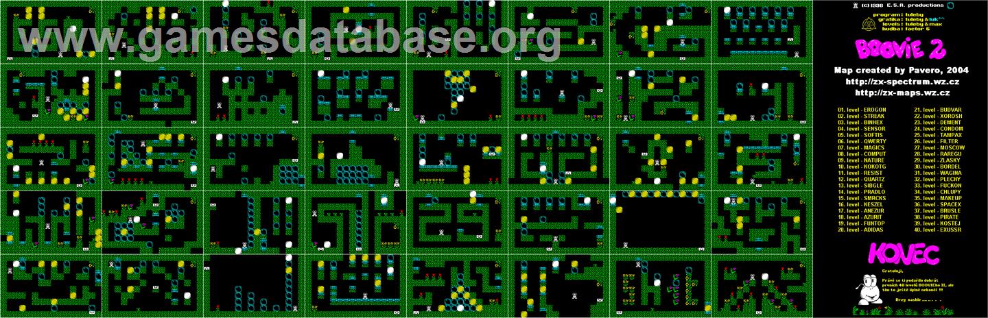 Boovie 2 - Sinclair ZX Spectrum - Artwork - Map