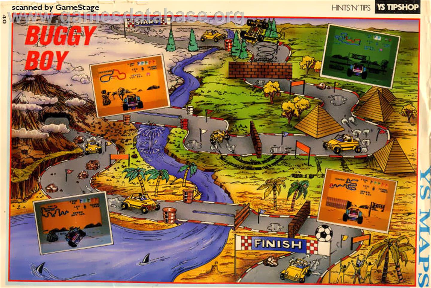 Buggy Boy - Atari ST - Artwork - Map