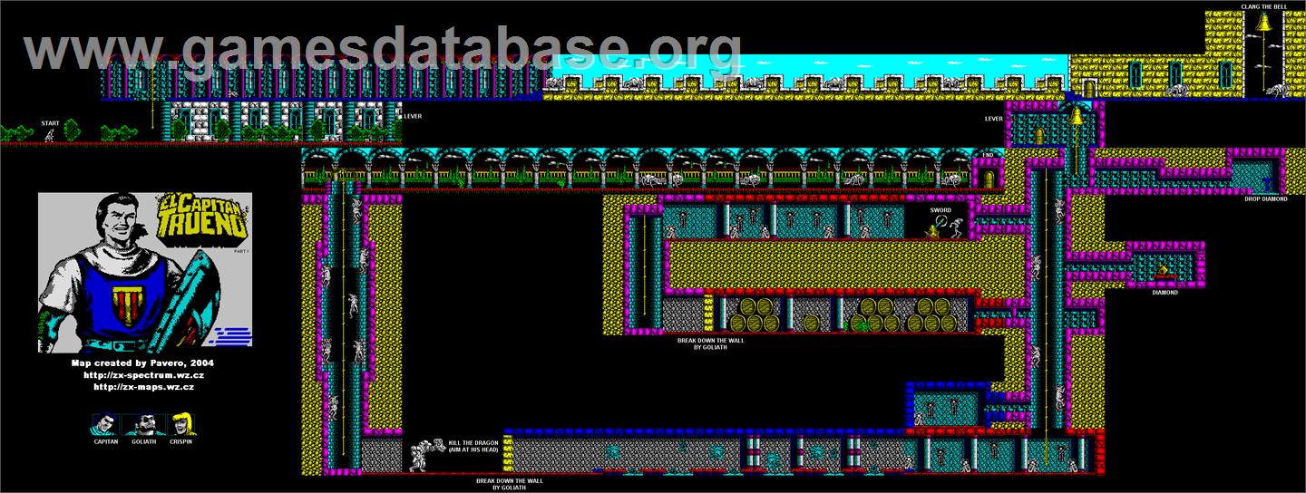 Capitán Trueno, El - MSX - Artwork - Map