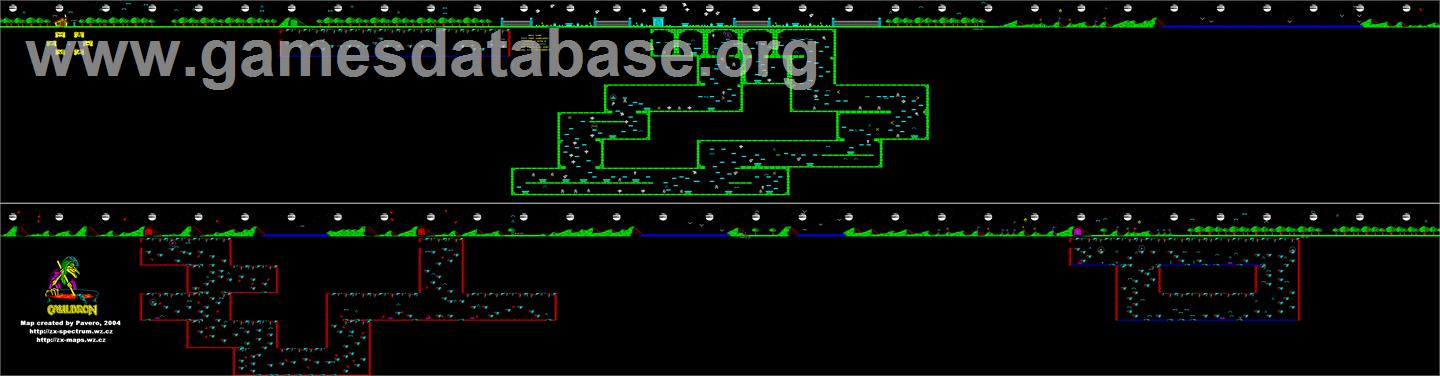 Cauldron - Sinclair ZX Spectrum - Artwork - Map