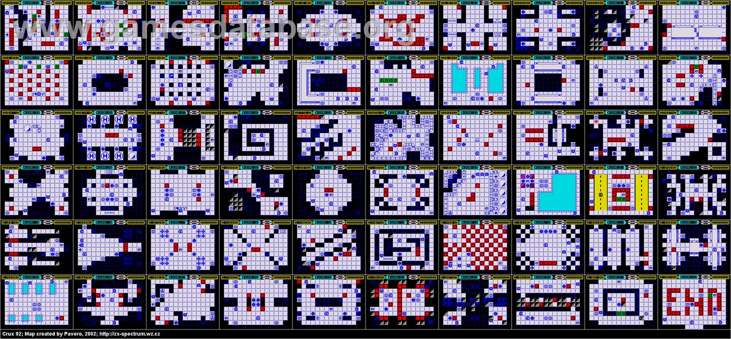 Crux 92 - Sinclair ZX Spectrum - Artwork - Map