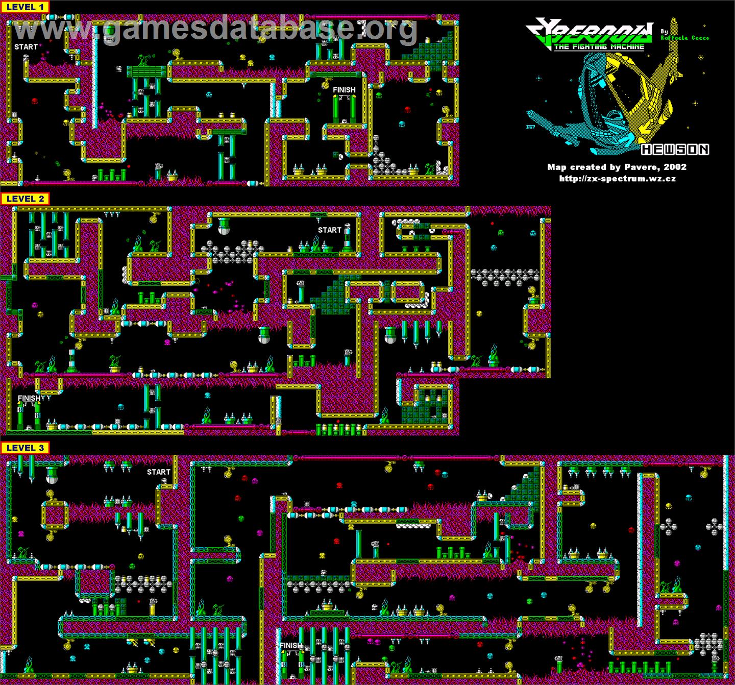 Cybernoid: The Fighting Machine - Commodore 64 - Artwork - Map