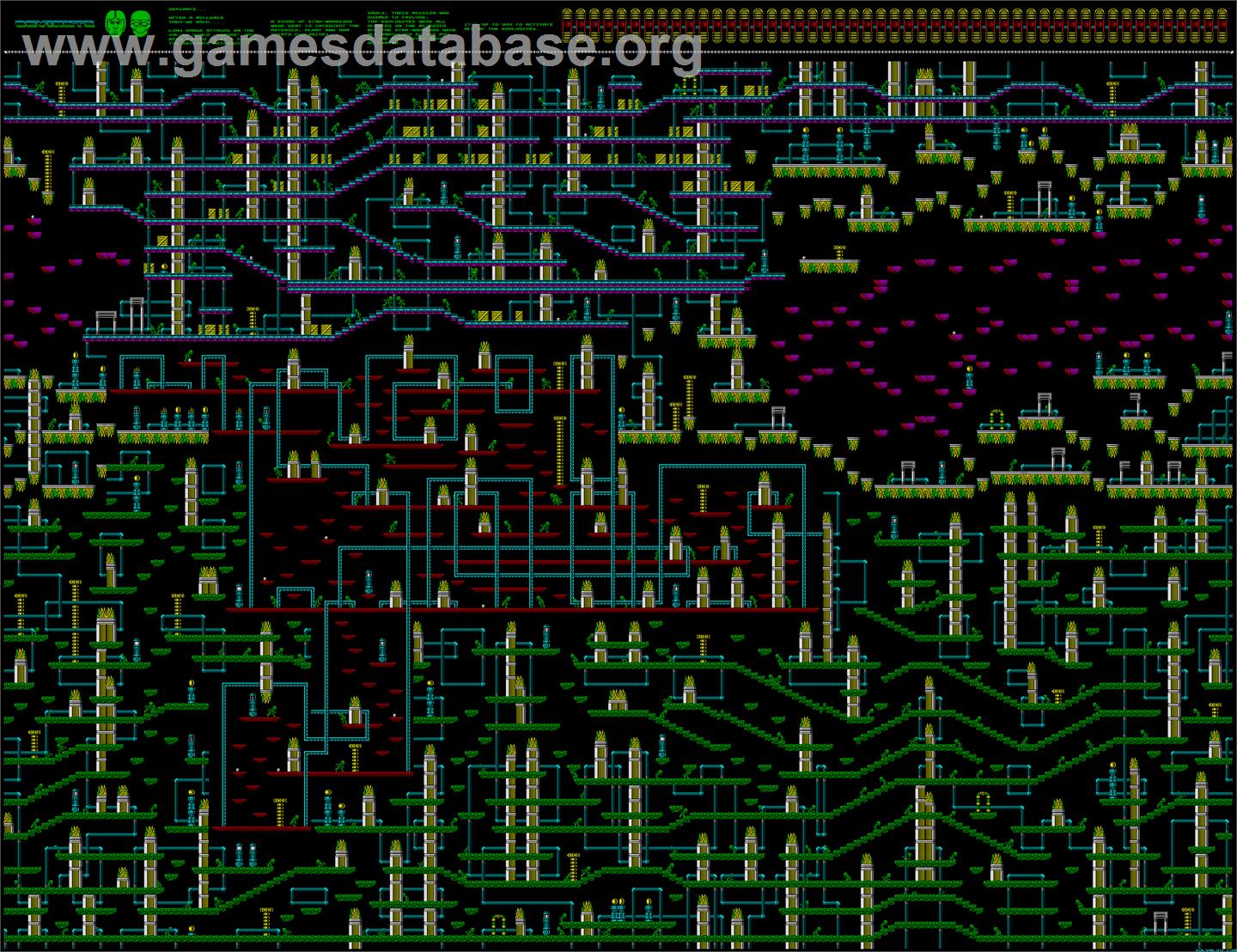 Deviants - Sinclair ZX Spectrum - Artwork - Map