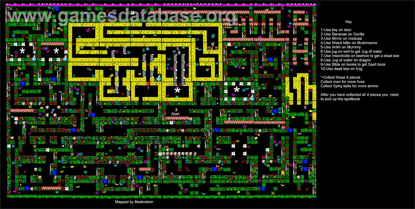 Doomskulle - Sinclair ZX Spectrum - Artwork - Map