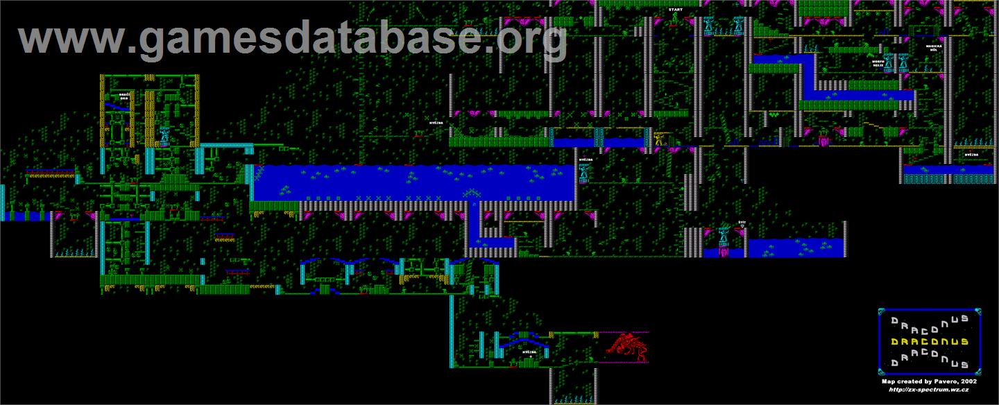 Draconus - Sinclair ZX Spectrum - Artwork - Map