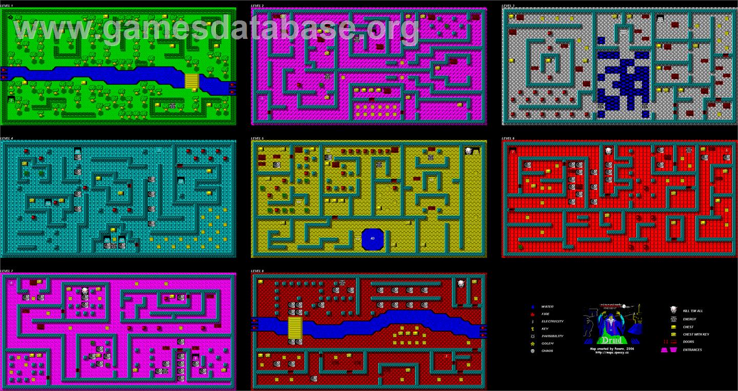 Druid - Sinclair ZX Spectrum - Artwork - Map
