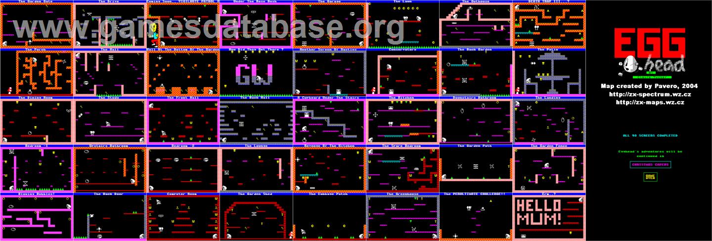 Egg Head - Sinclair ZX Spectrum - Artwork - Map