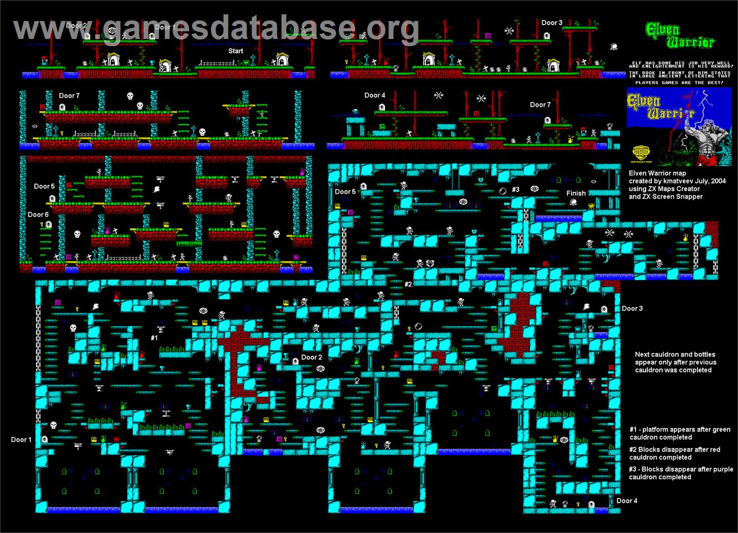 Elven Warrior - Commodore 64 - Artwork - Map