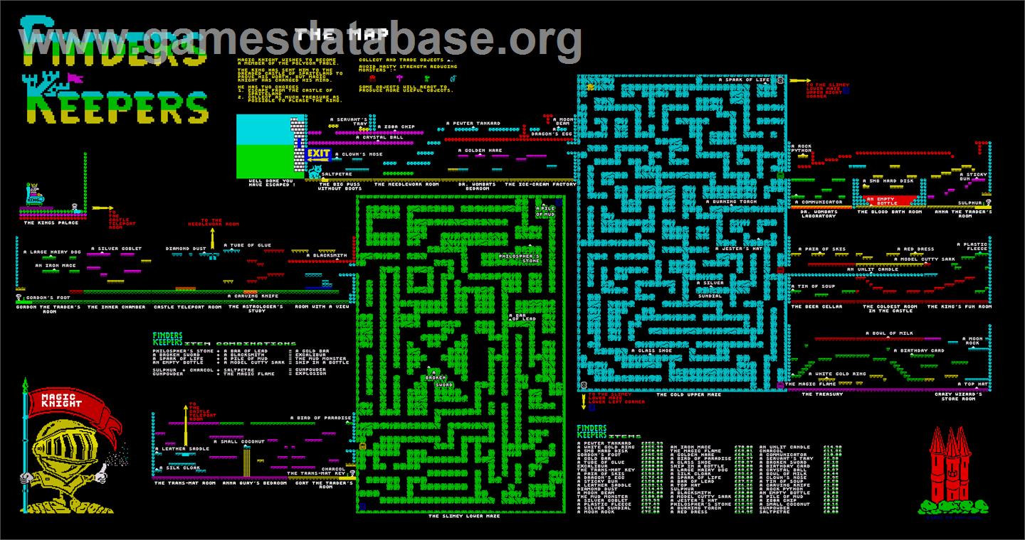 Finders Keepers - Commodore Plus 4 - Artwork - Map
