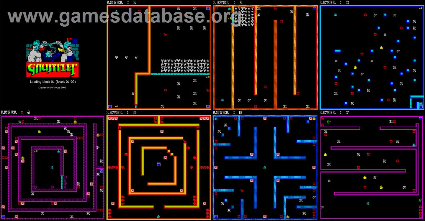 Gauntlet - Amstrad CPC - Artwork - Map