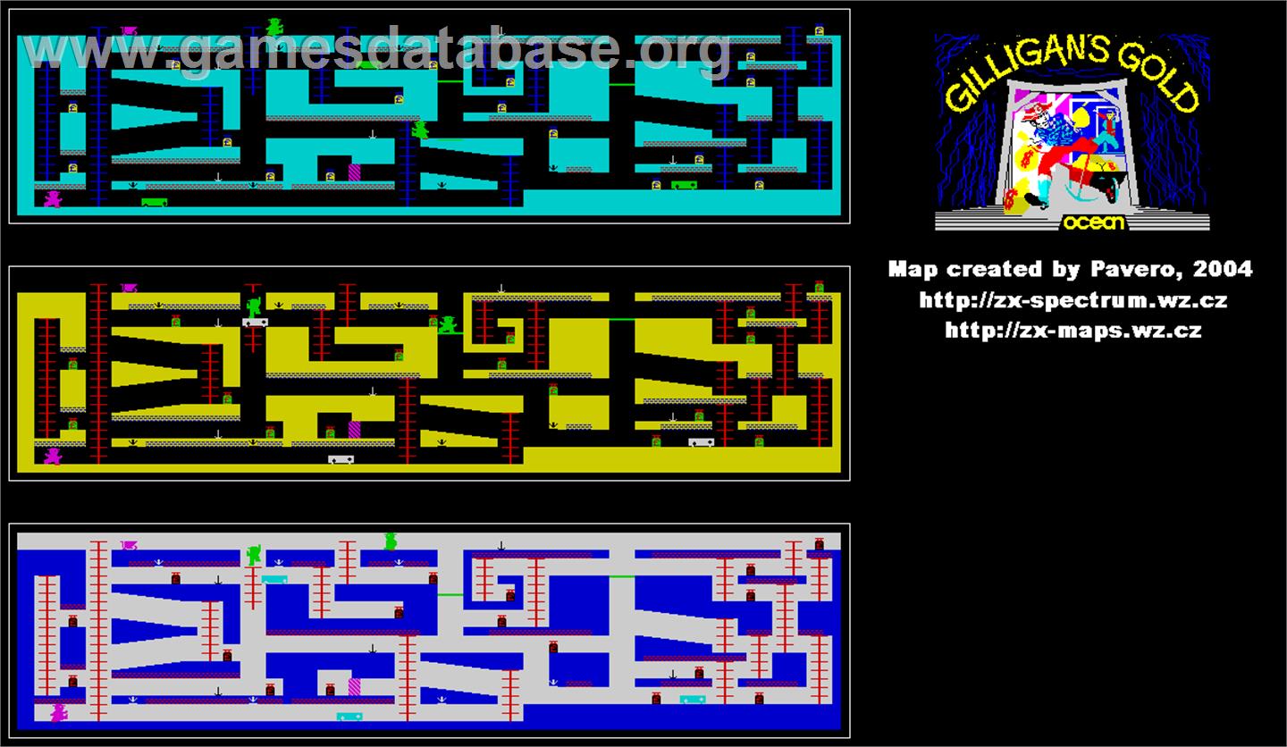 Gilligan's Gold - Sinclair ZX Spectrum - Artwork - Map