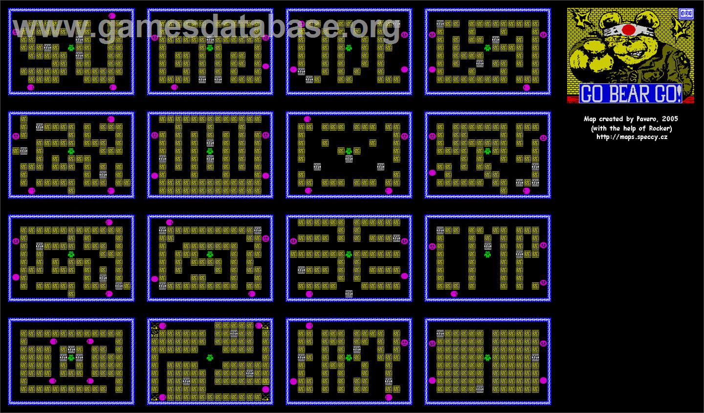 Go Bear Go! - Sinclair ZX Spectrum - Artwork - Map