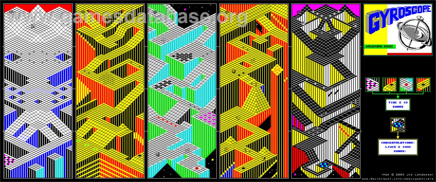 Gyroscope - Amstrad CPC - Artwork - Map