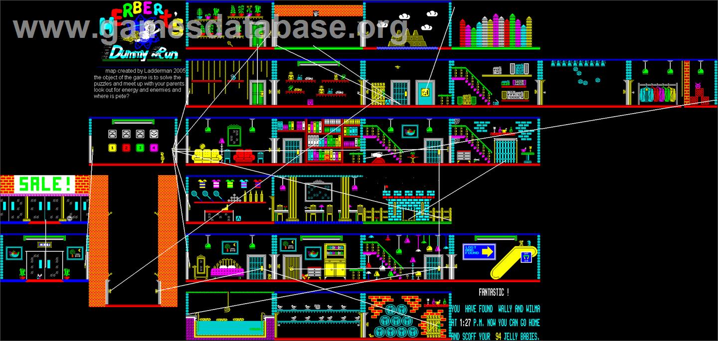 Herbert's Dummy Run - Sinclair ZX Spectrum - Artwork - Map