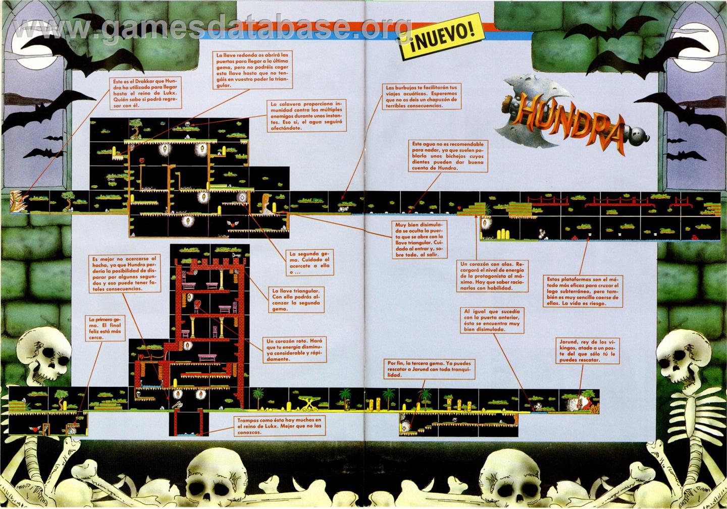 Hundra - Amstrad CPC - Artwork - Map
