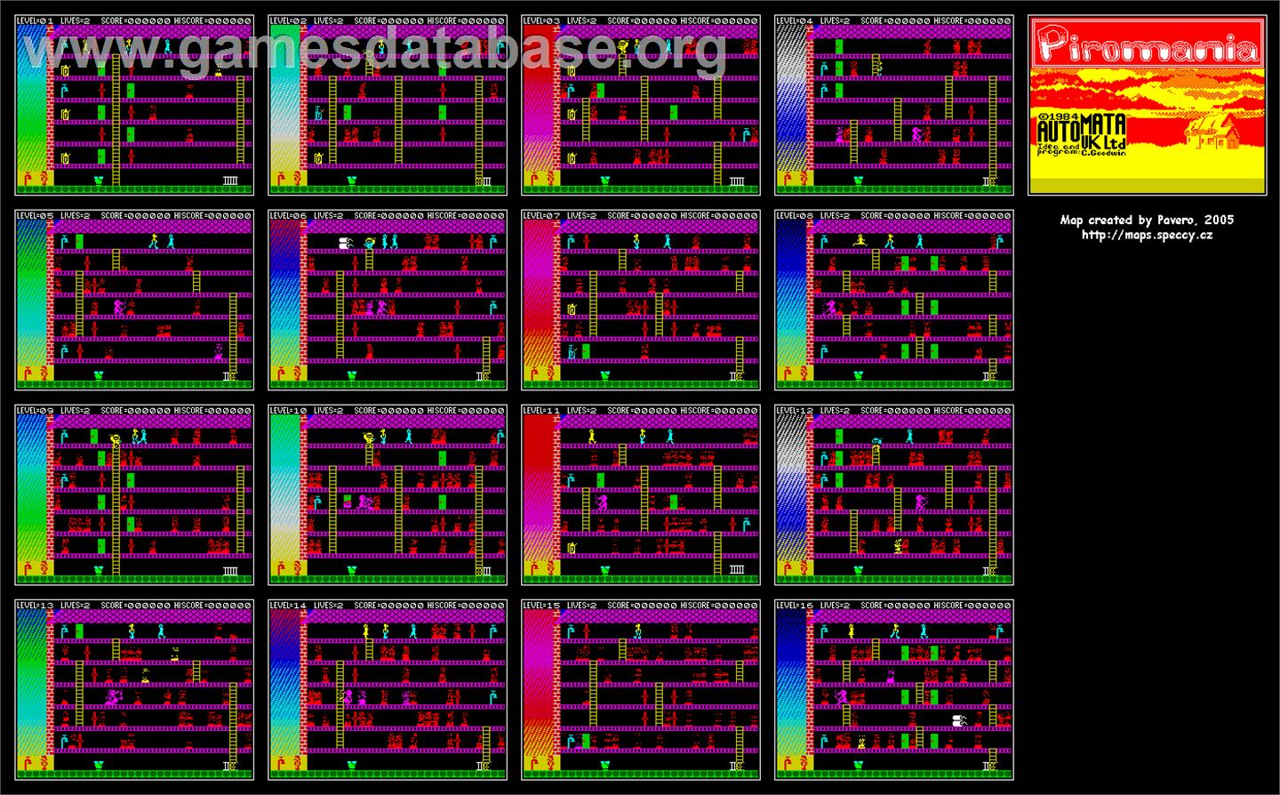 Infernal Combustion - Sinclair ZX Spectrum - Artwork - Map