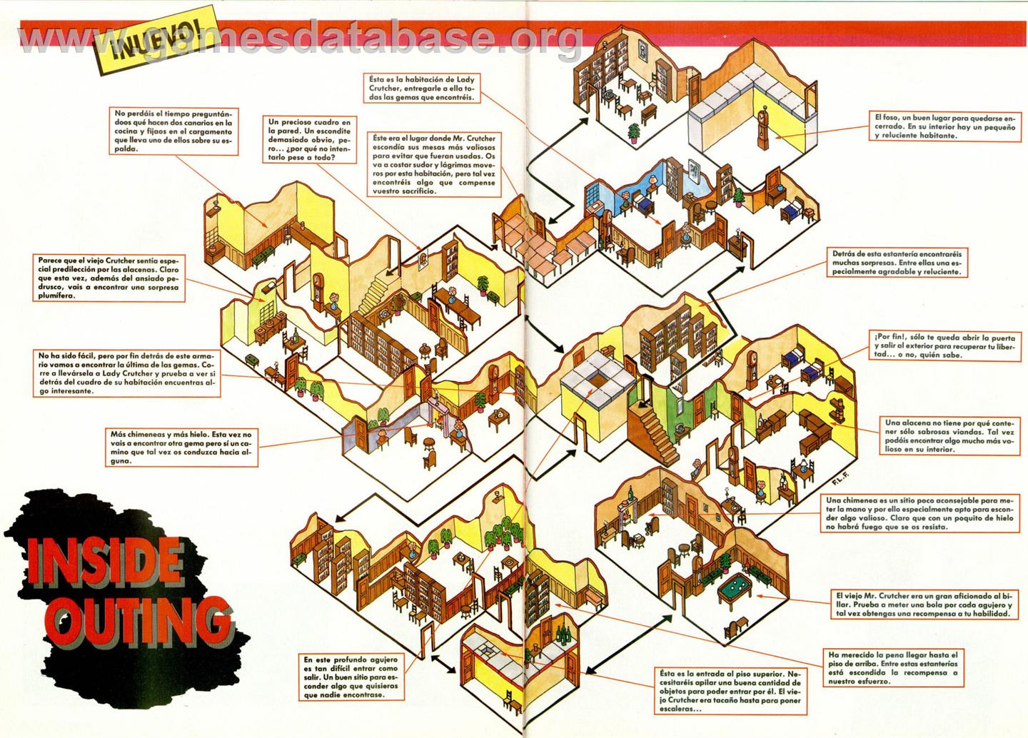 Inside Outing - Commodore 64 - Artwork - Map
