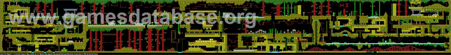Jack the Nipper 2: In Coconut Capers - Sinclair ZX Spectrum - Artwork - Map