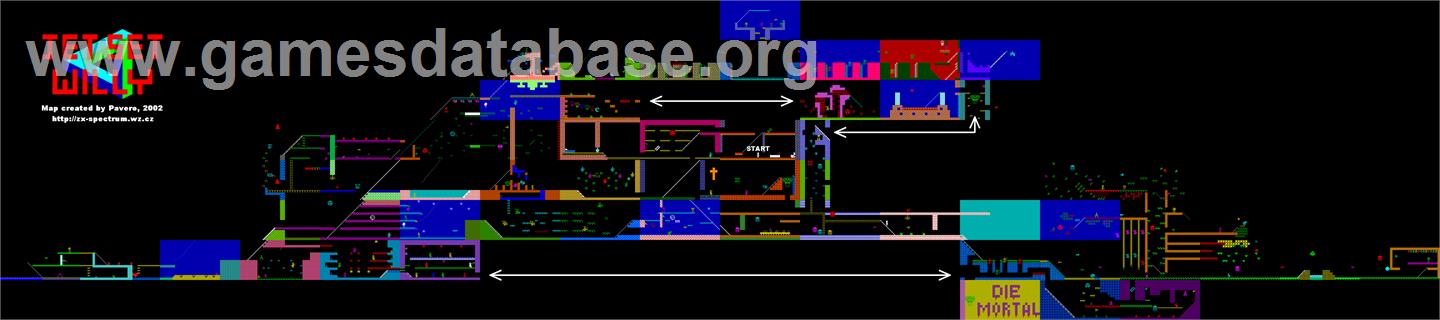 Jet Set Willy - Sinclair ZX Spectrum - Artwork - Map