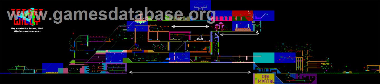 Jet Set Willy - Commodore Plus 4 - Artwork - Map