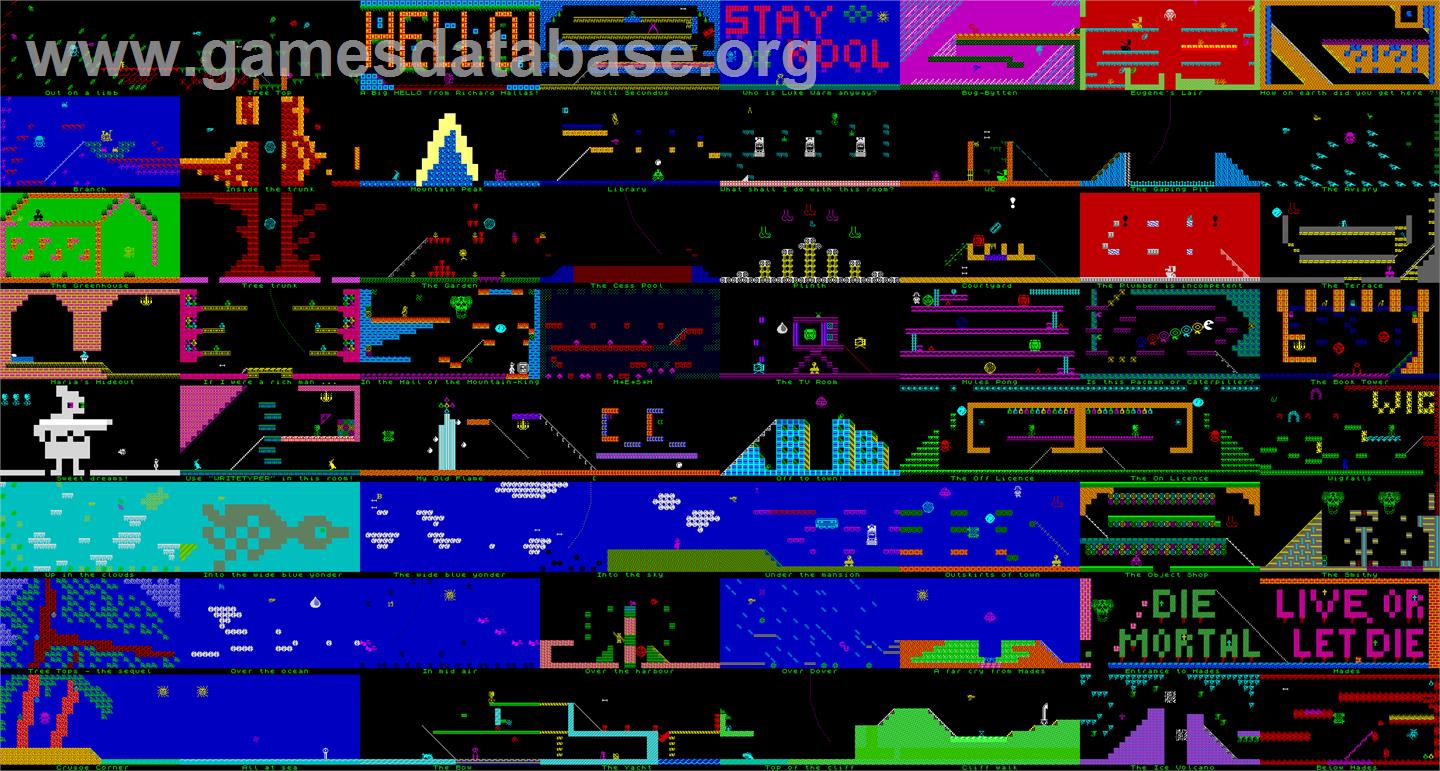 Jet Set Willy 3 - Sinclair ZX Spectrum - Artwork - Map