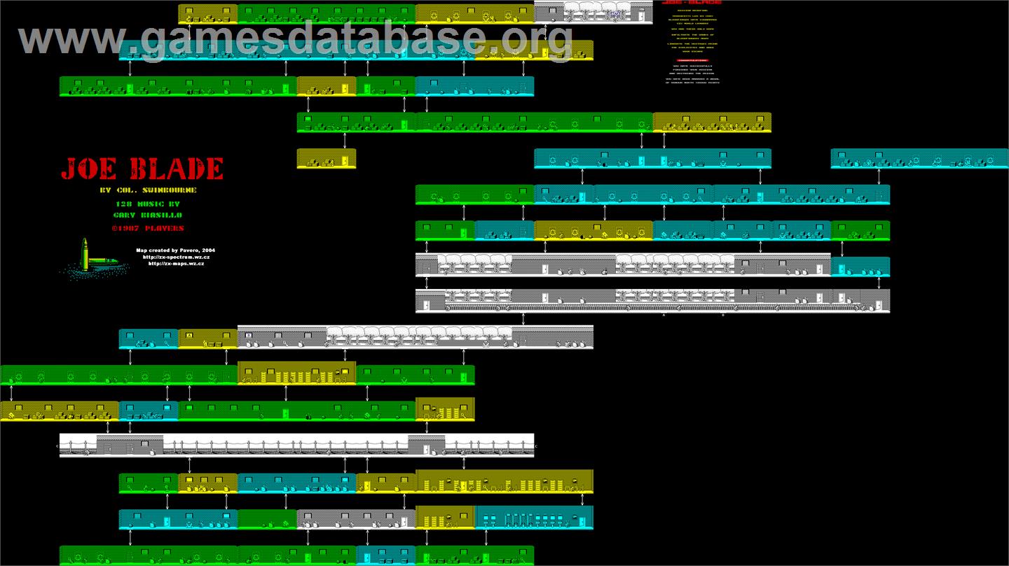 Joe Blade - Acorn BBC Micro - Artwork - Map