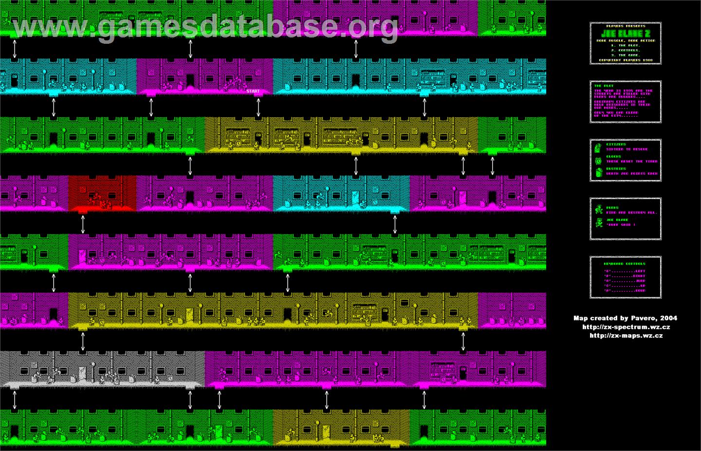 Joe Blade 2 - Acorn BBC Micro - Artwork - Map