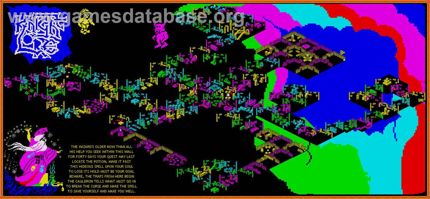 Knight Lore - Amstrad CPC - Artwork - Map