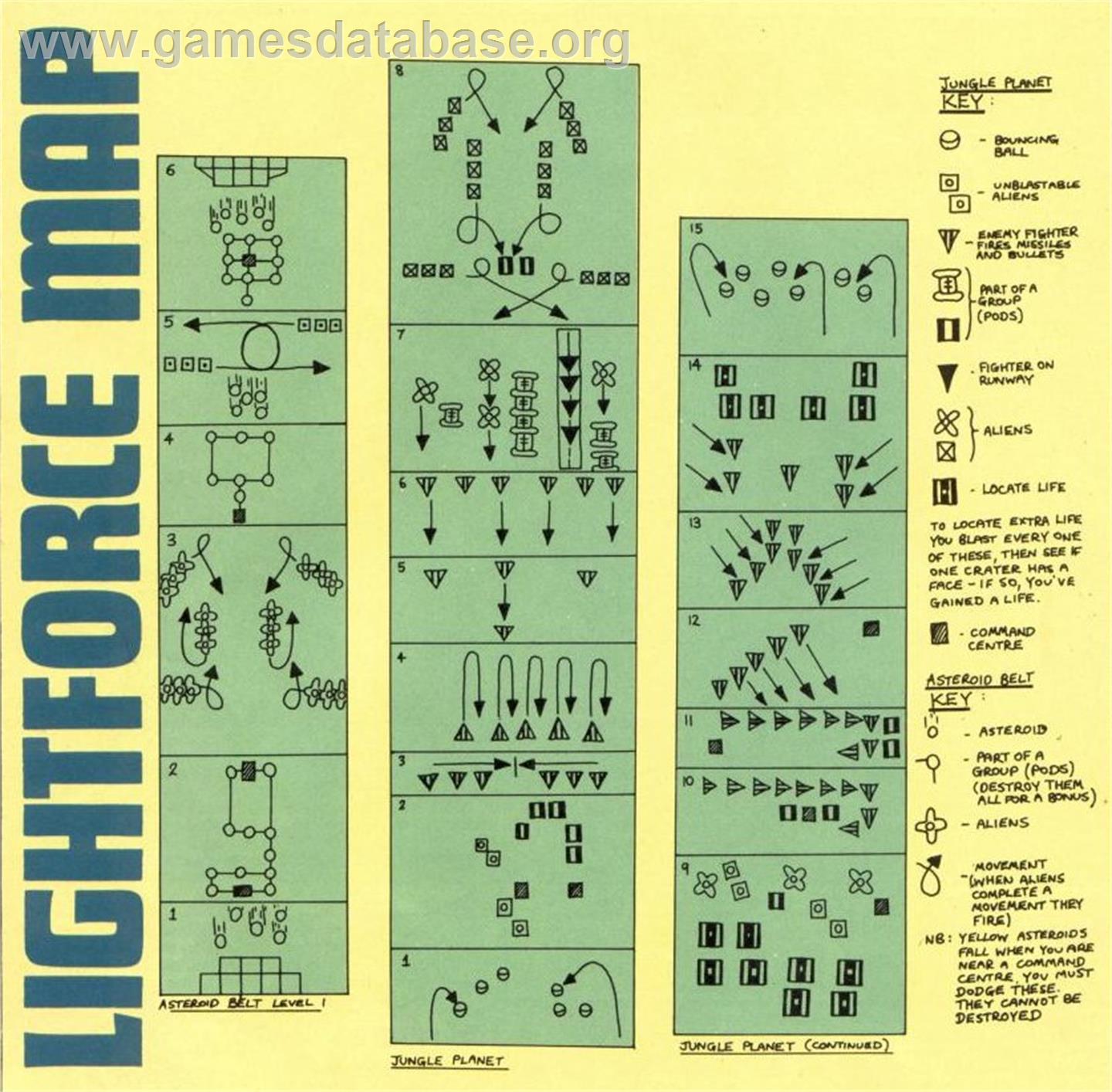 Light Force - Commodore 64 - Artwork - Map