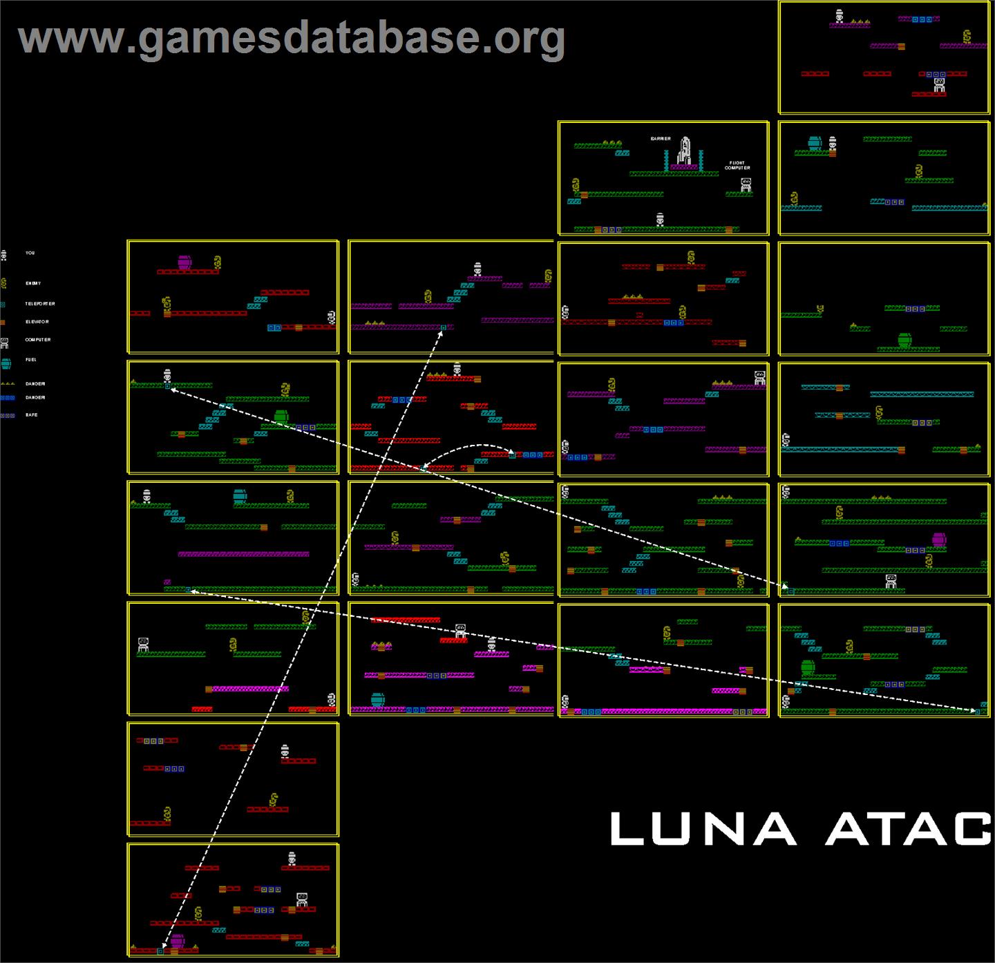 Luna Atac - Sinclair ZX Spectrum - Artwork - Map