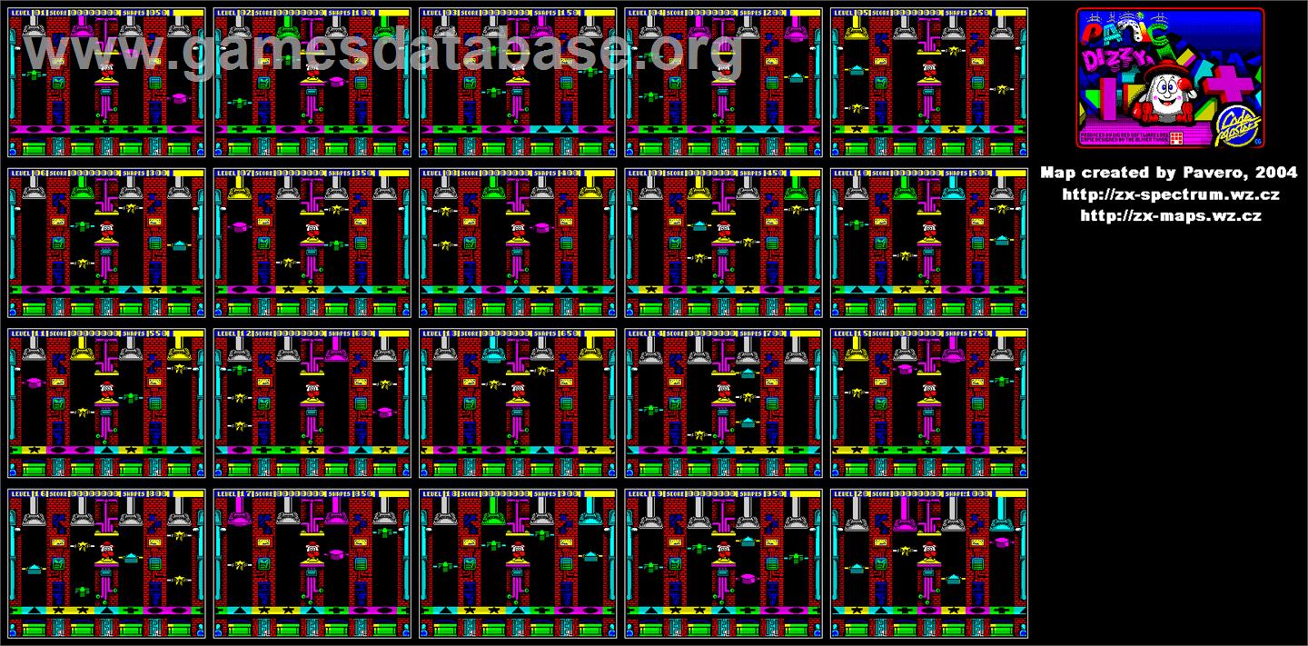 Magicland Dizzy - Amstrad CPC - Artwork - Map