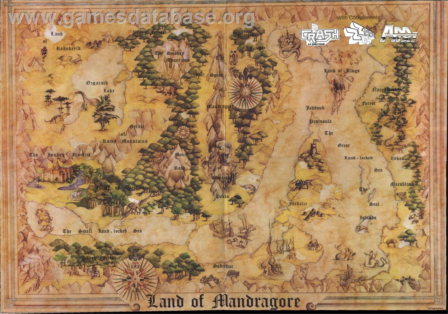 Mandragore - Commodore 64 - Artwork - Map