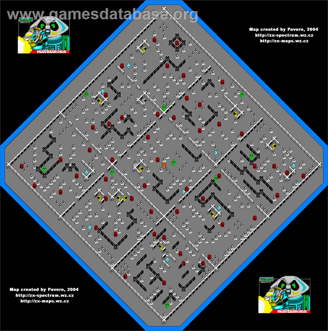 Martianoids - Sinclair ZX Spectrum - Artwork - Map