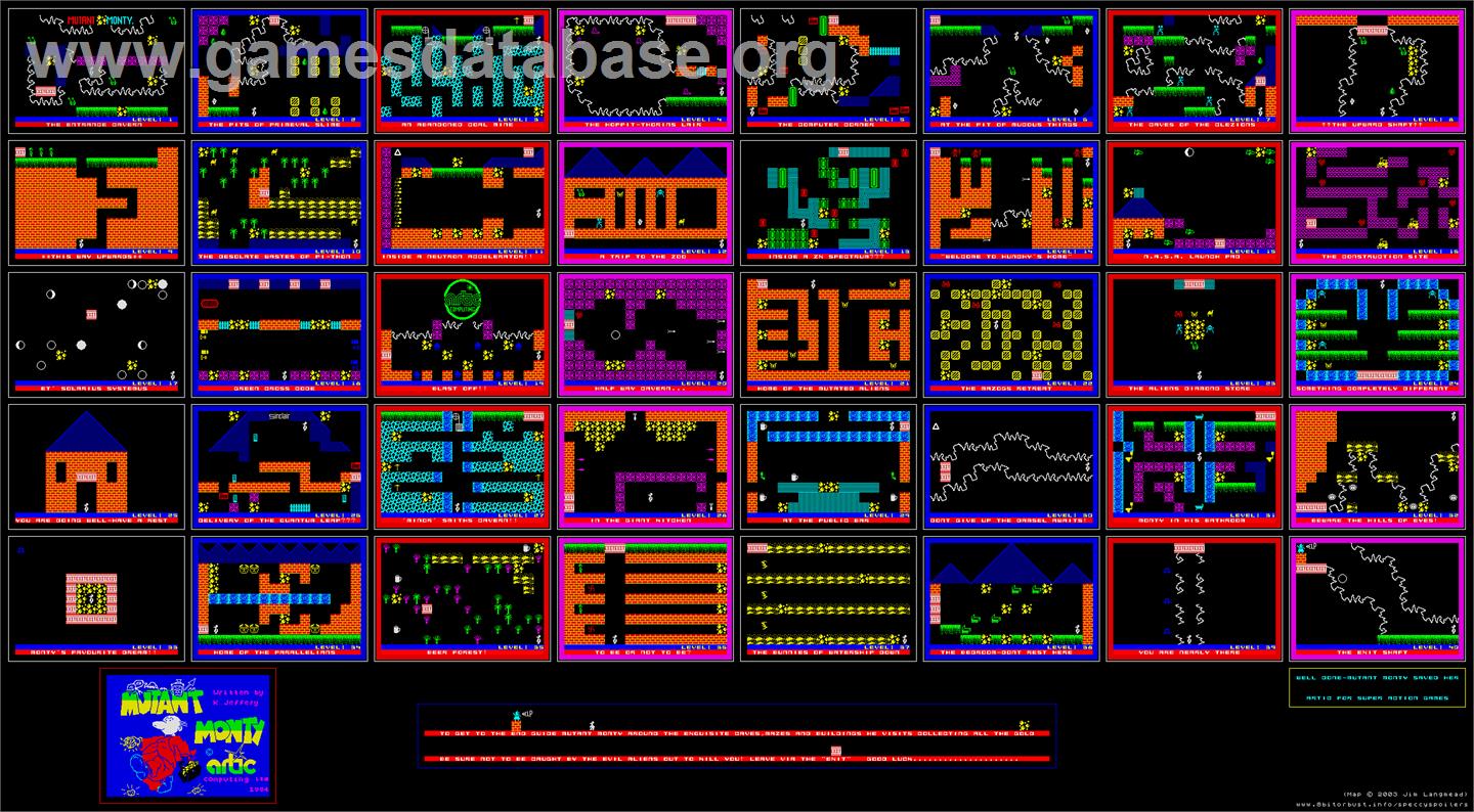 Mutant Monty - Sinclair ZX Spectrum - Artwork - Map