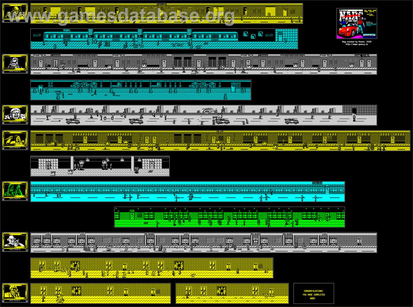 Narc - Amstrad CPC - Artwork - Map