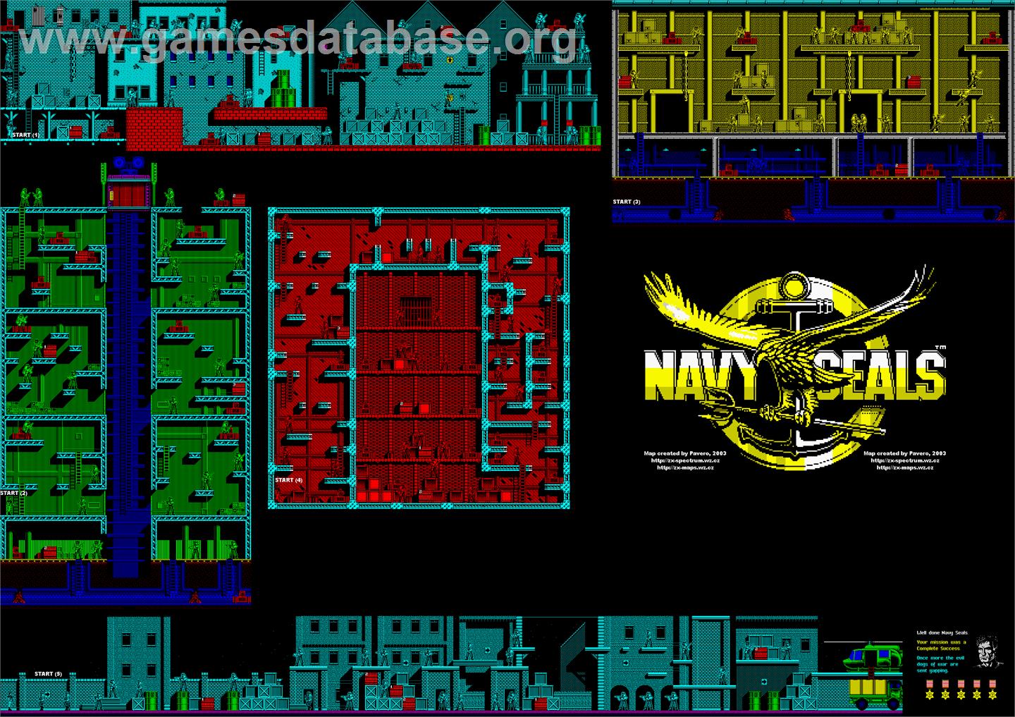 Navy Seals - Amstrad GX4000 - Artwork - Map