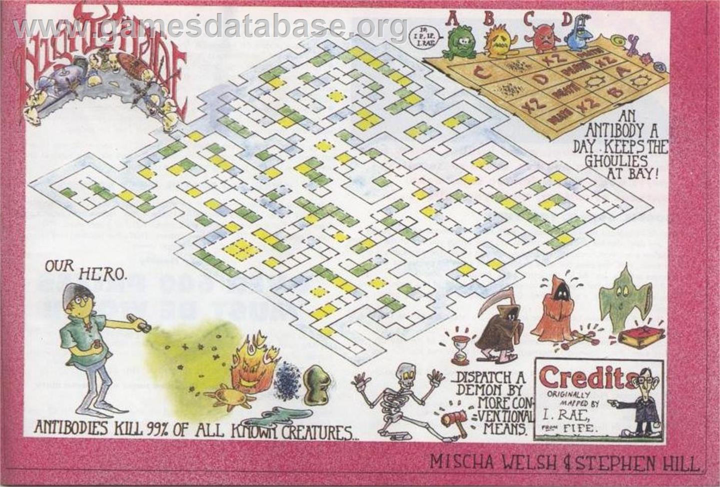 Nightshade - MSX - Artwork - Map