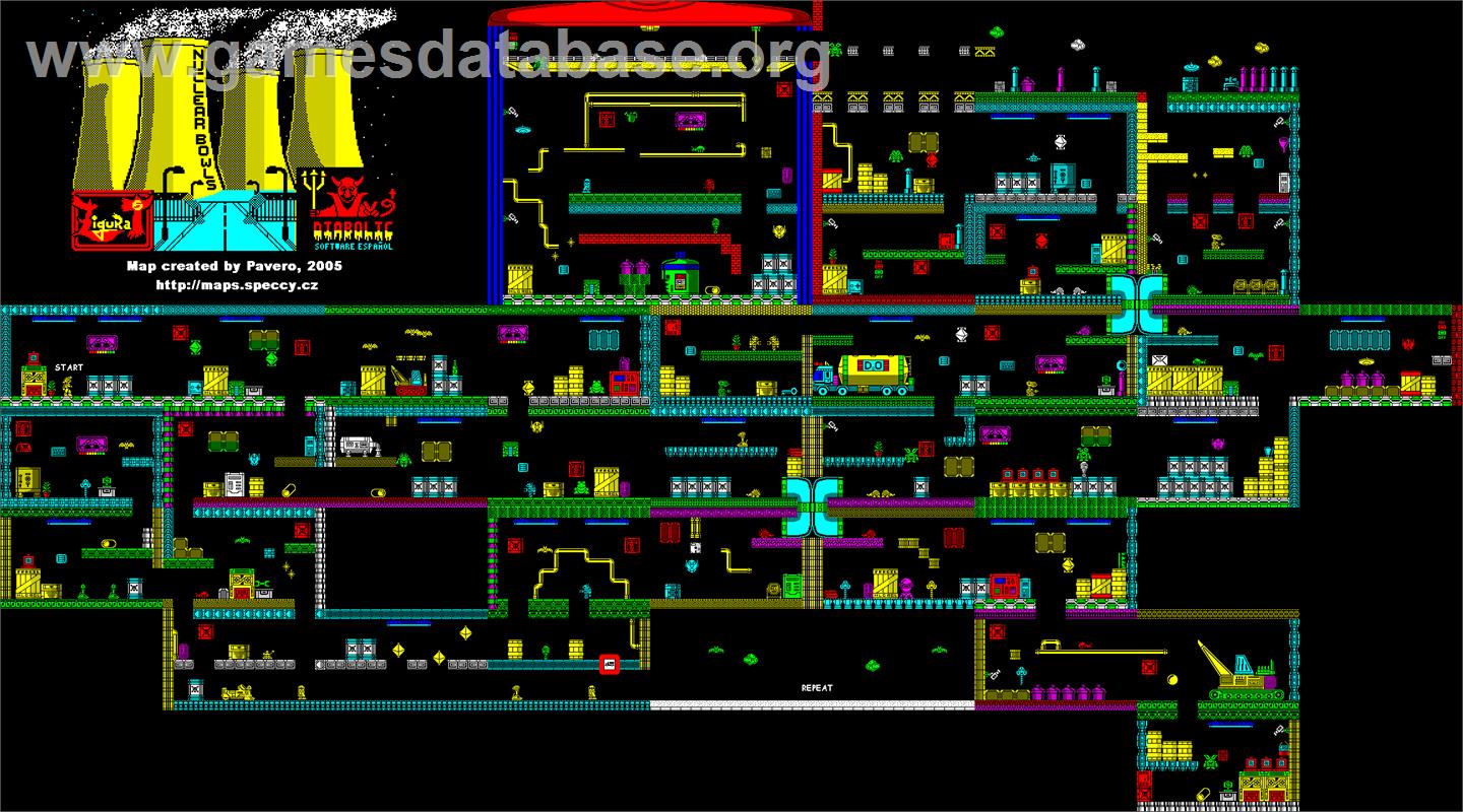 Nuclear Bowls - Sinclair ZX Spectrum - Artwork - Map