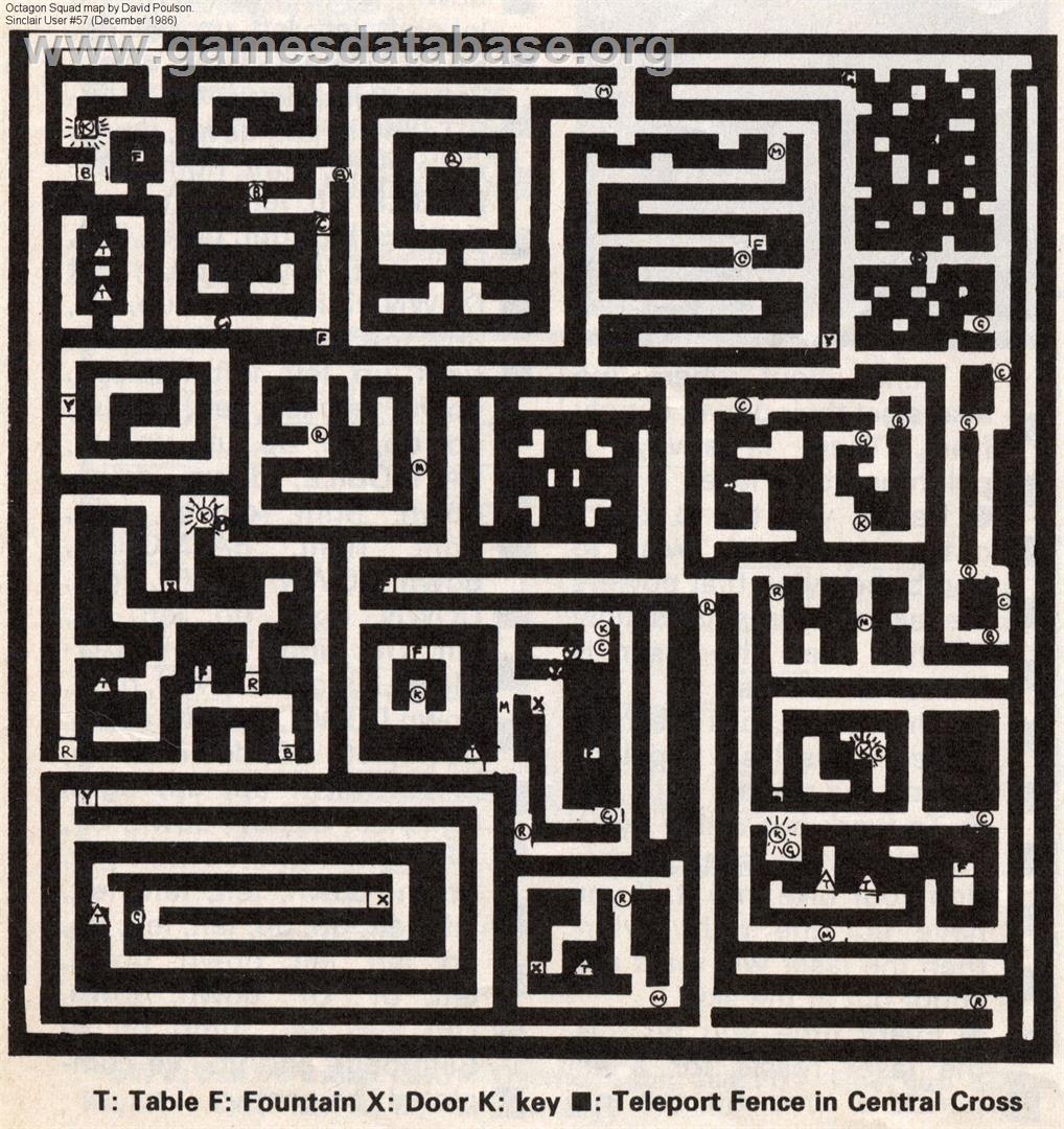 Octagon Squad - Sinclair ZX Spectrum - Artwork - Map