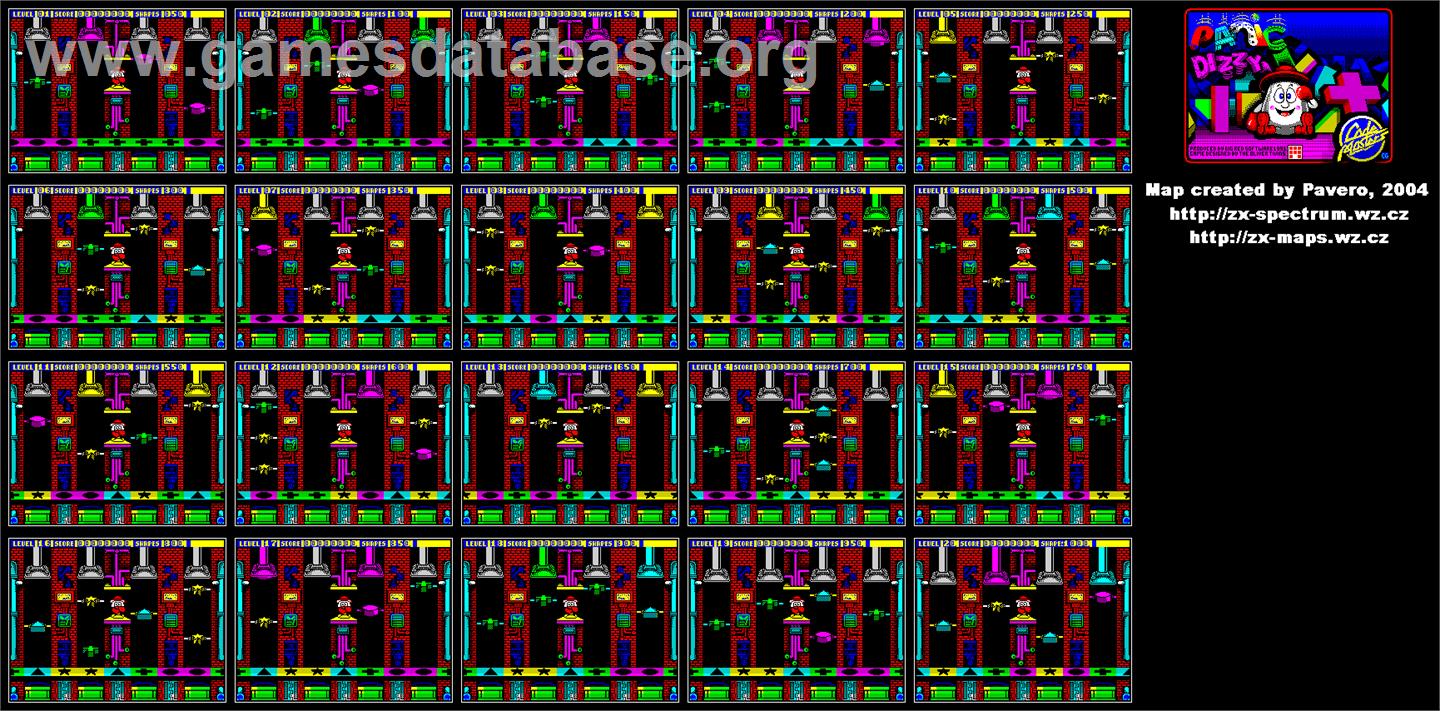 Panic Dizzy - Sinclair ZX Spectrum - Artwork - Map