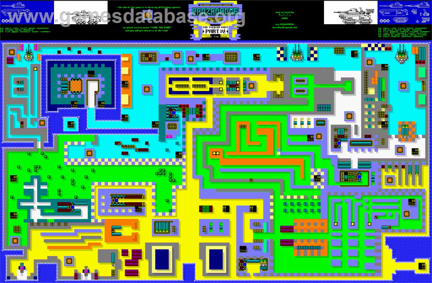 Panzadrome - Amstrad CPC - Artwork - Map