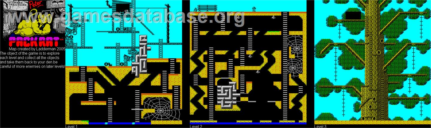 Peter Pack Rat - Commodore 64 - Artwork - Map