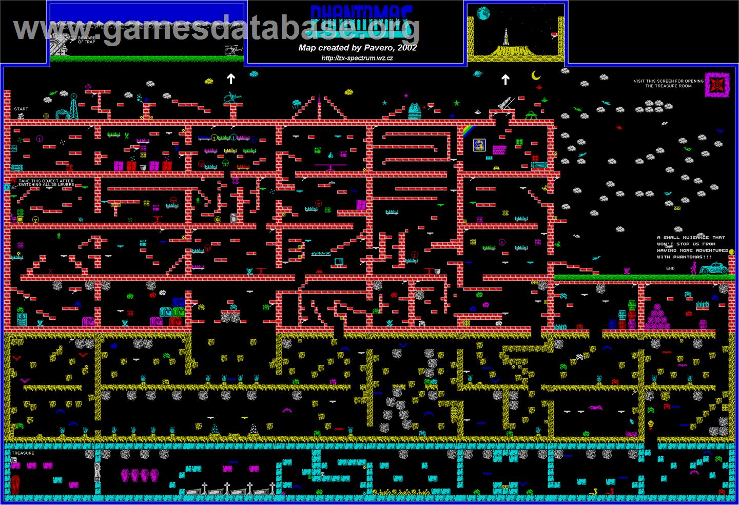 Phantomas - Sinclair ZX Spectrum - Artwork - Map