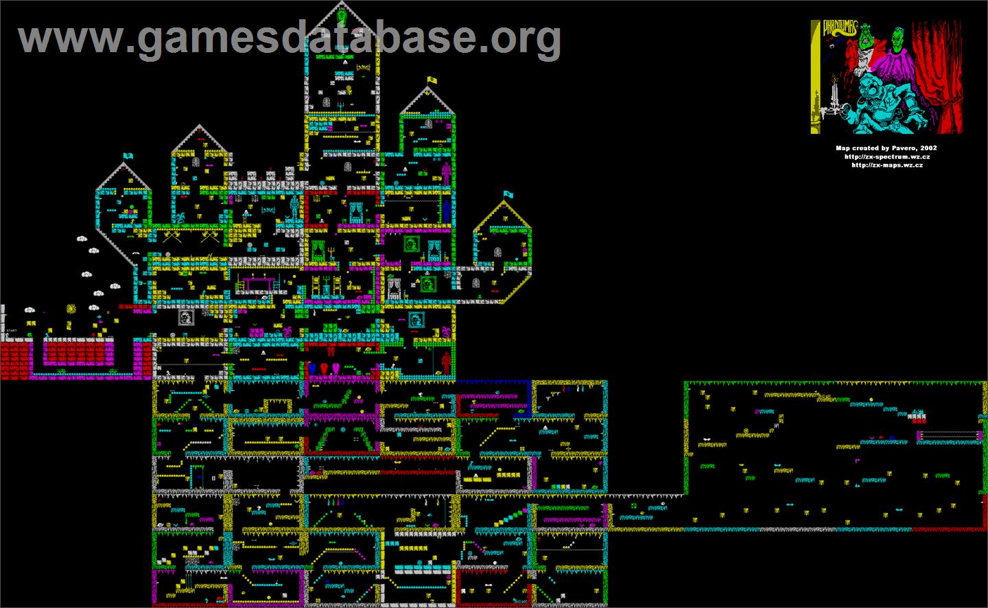 Phantomas 2 - MSX - Artwork - Map