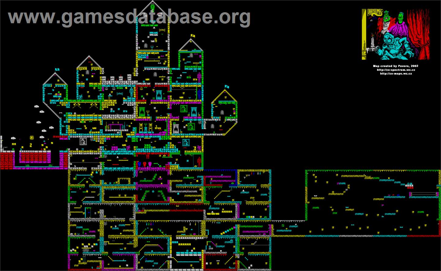 Phantomas 2 - Sinclair ZX Spectrum - Artwork - Map