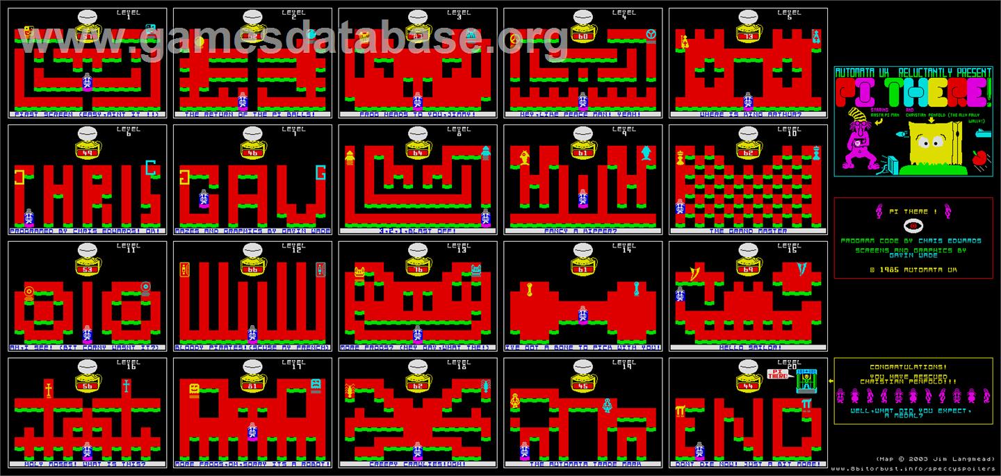 Pi There! - Sinclair ZX Spectrum - Artwork - Map