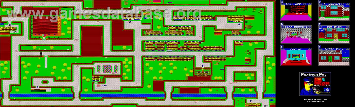 Postman Pat - Sinclair ZX Spectrum - Artwork - Map