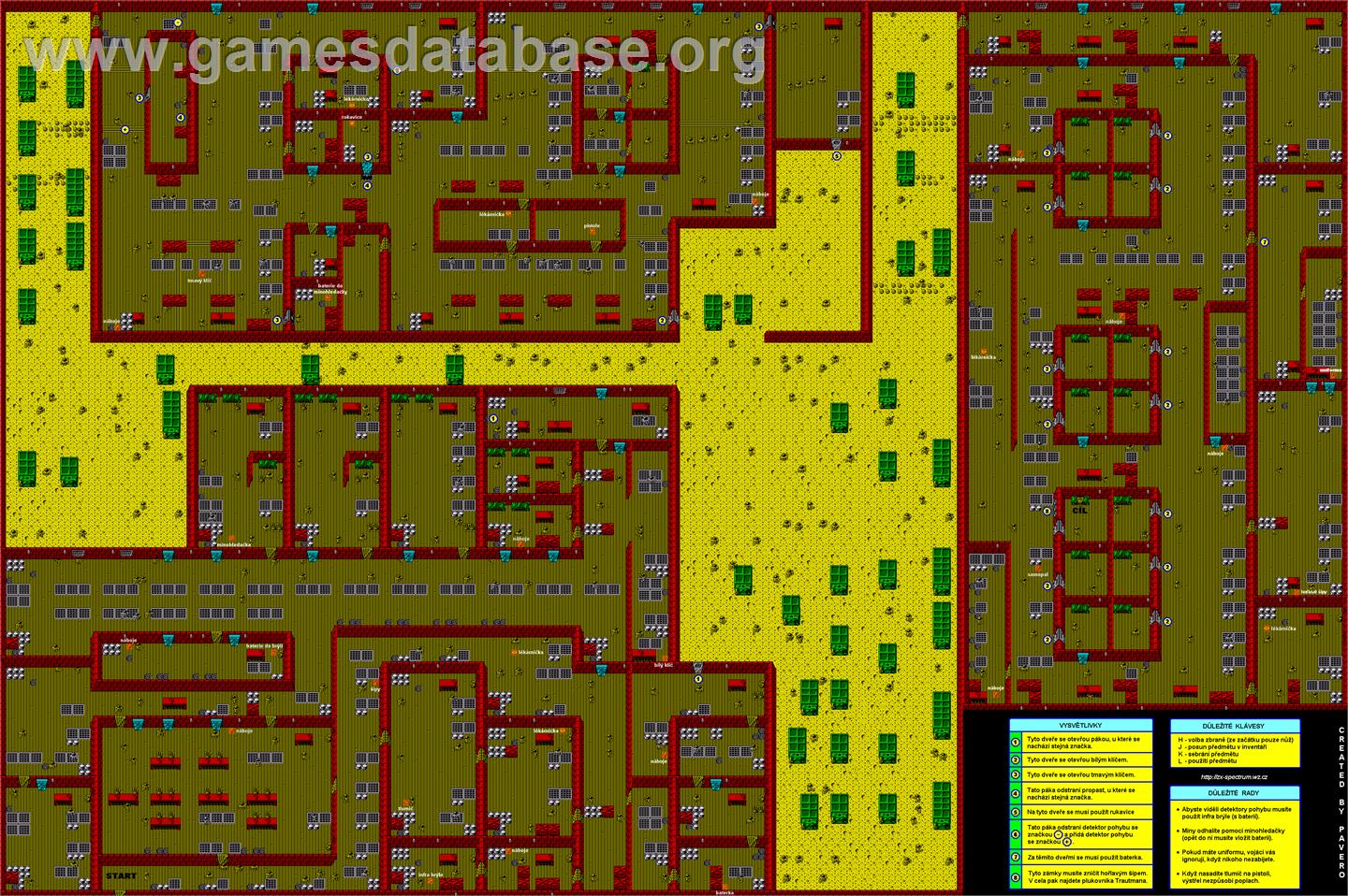 Rambo III - Amstrad CPC - Artwork - Map